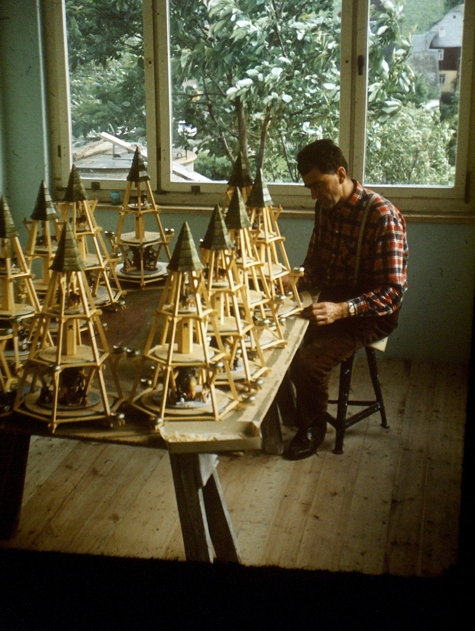 8. Erste Göpelpyramiden in unserer Firma, 1971